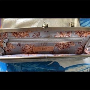 HOBO Lauren Metallic Gold Bifold Wallet